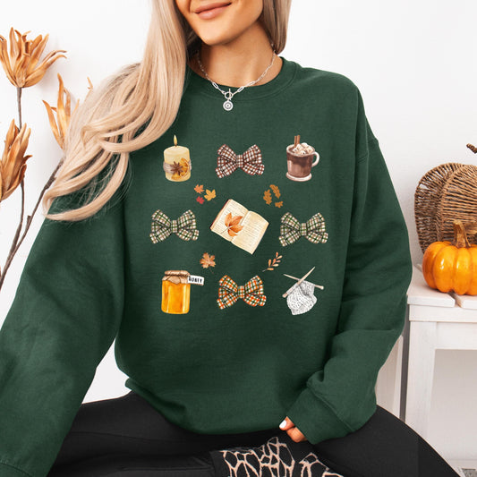 Fall season coquette bow sweater