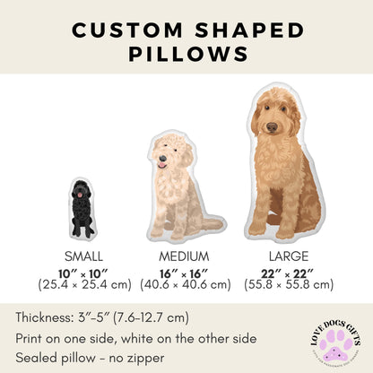 Custom Shape Goldendoodle pillow, doodle gift, labradoodle, bernedoodle, Easter gift for her, wife birthday gift, puppy baby shower gift