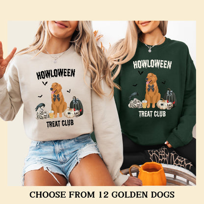 Spooky Halloween Golden Retriever Treat Club Shirt
