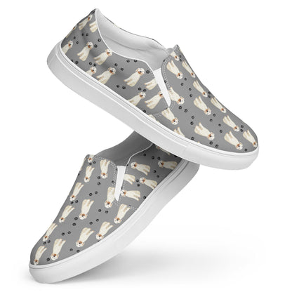 White Goldendoodle shoes - gift for her