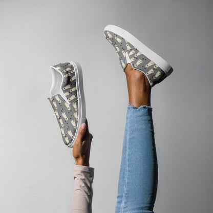 White Goldendoodle shoes - gift for her