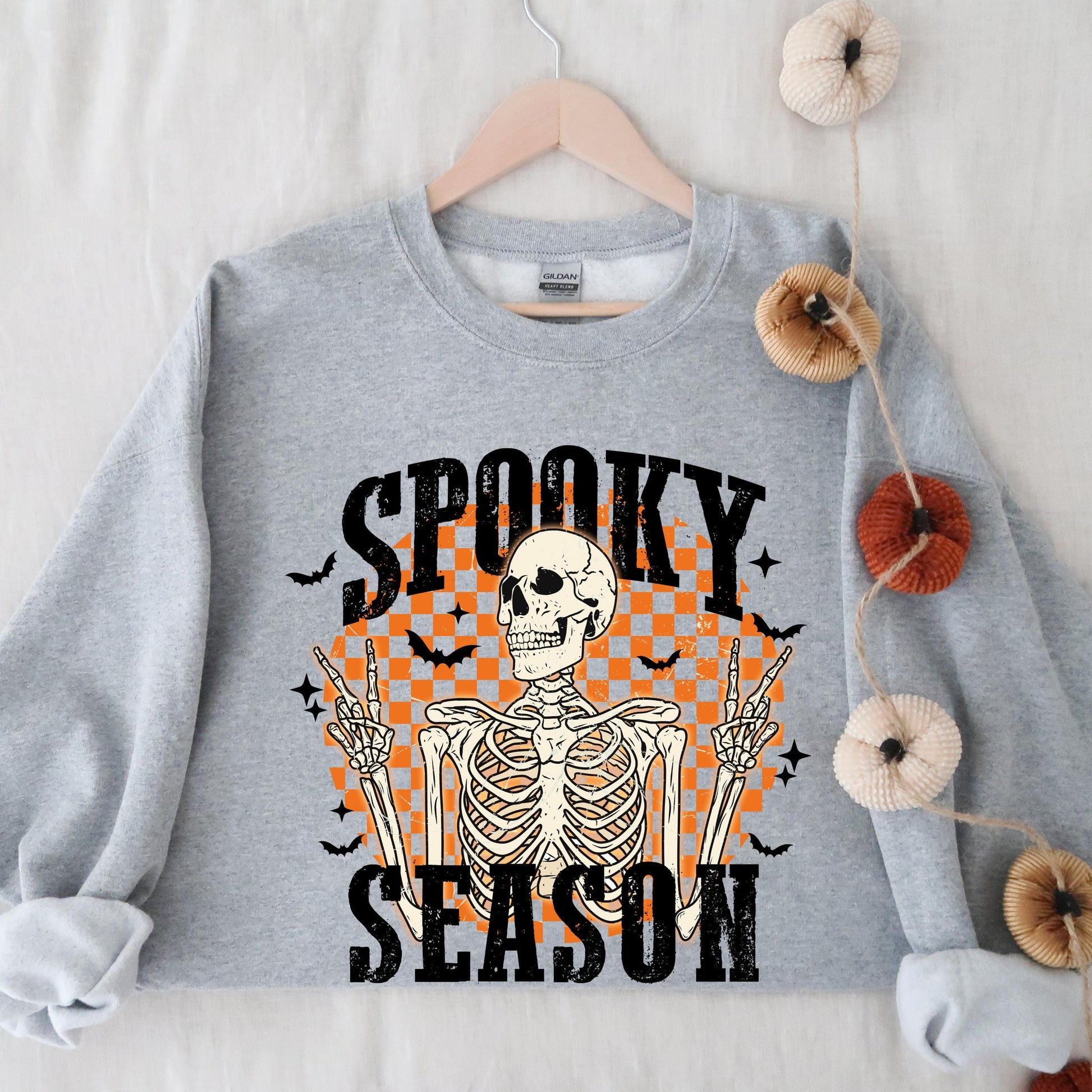 Retro Spooky Skeleton Sweatshirt