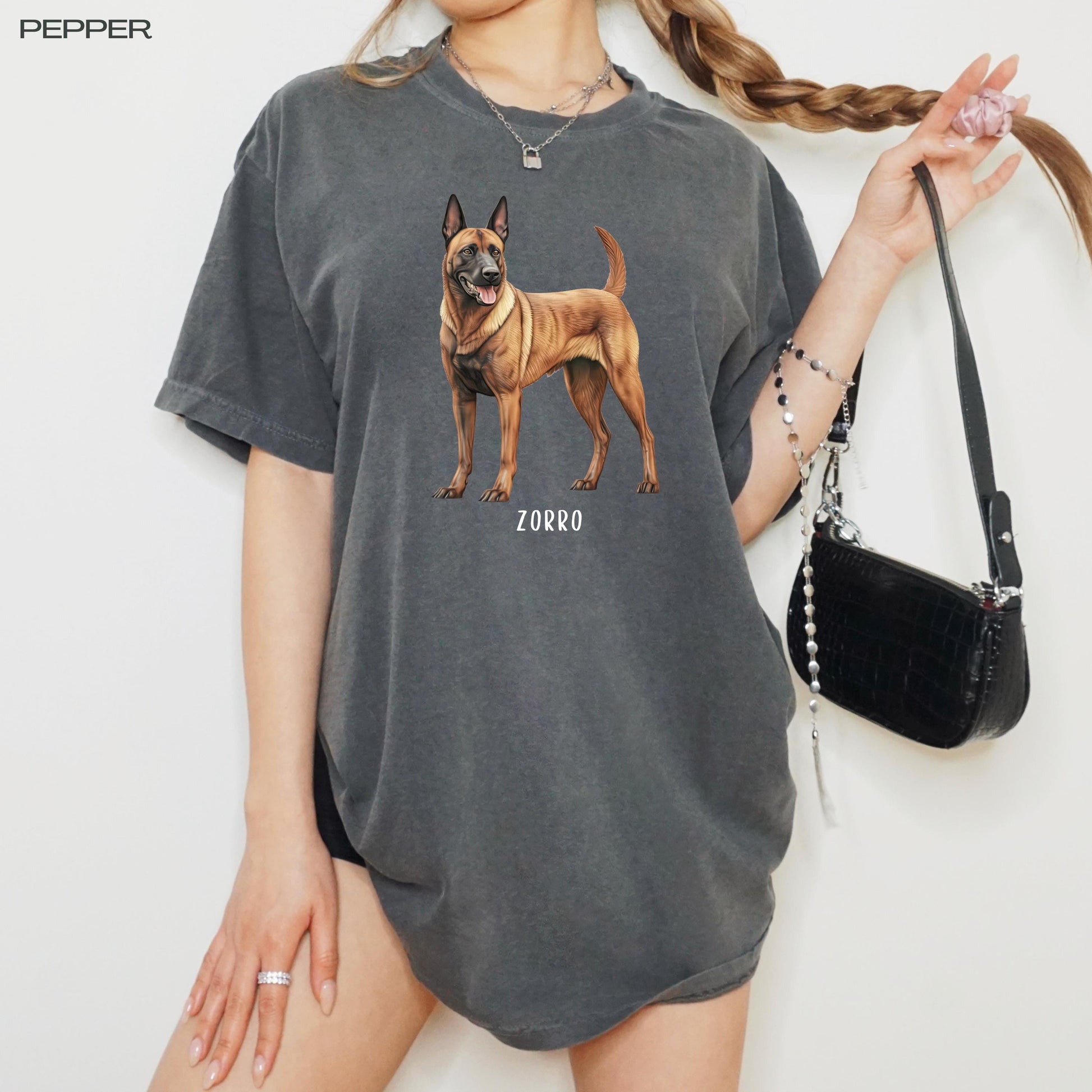 Belgian Malinois T-Shirt, fall dog mom gift, Belgian Shepherd gifts, Halloween dog name shirt, Christmas dog dad gift, Chien de Berger Belge