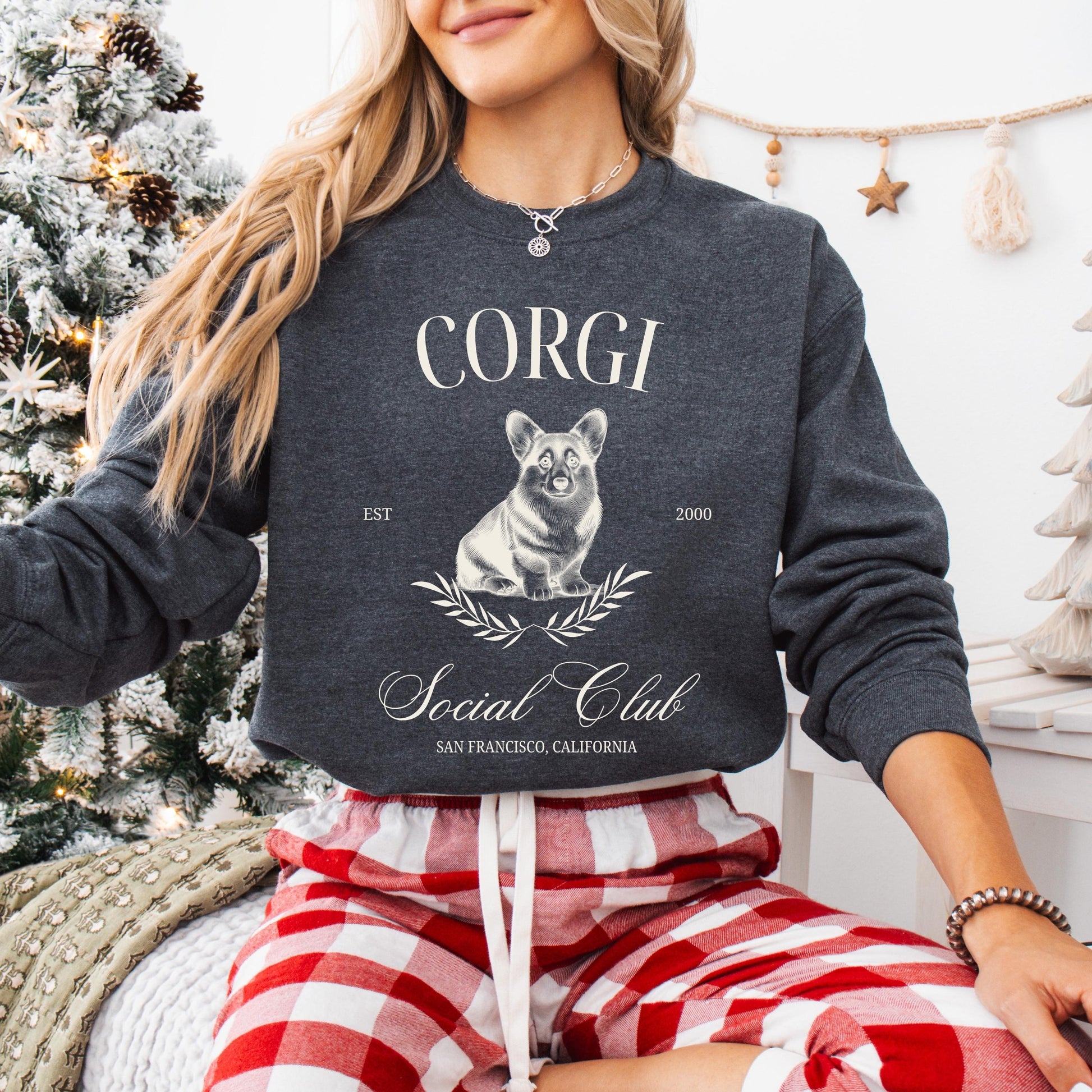 Corgi Social Club Sweatshirt, Corgi dog mom, Cardigan Welsh Corgi gift, Corgi shirt, Pembroke Welsh Corgi, Corgi Christmas Gift for wife
