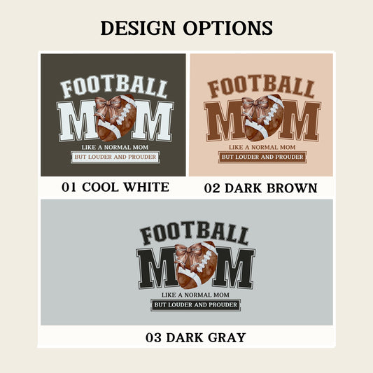 Football Mom Sweatshirt, football mama gift, loud & proud football mom sweater, American football wife birthday gift, Coquette School Spirit
