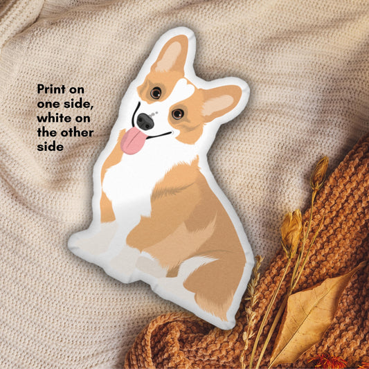 Custom Shape Corgi pillow Made In The USA, fall corgi gifts, welsh pembroke, Halloween wife birthday gift, Christmas corgi owner home decor