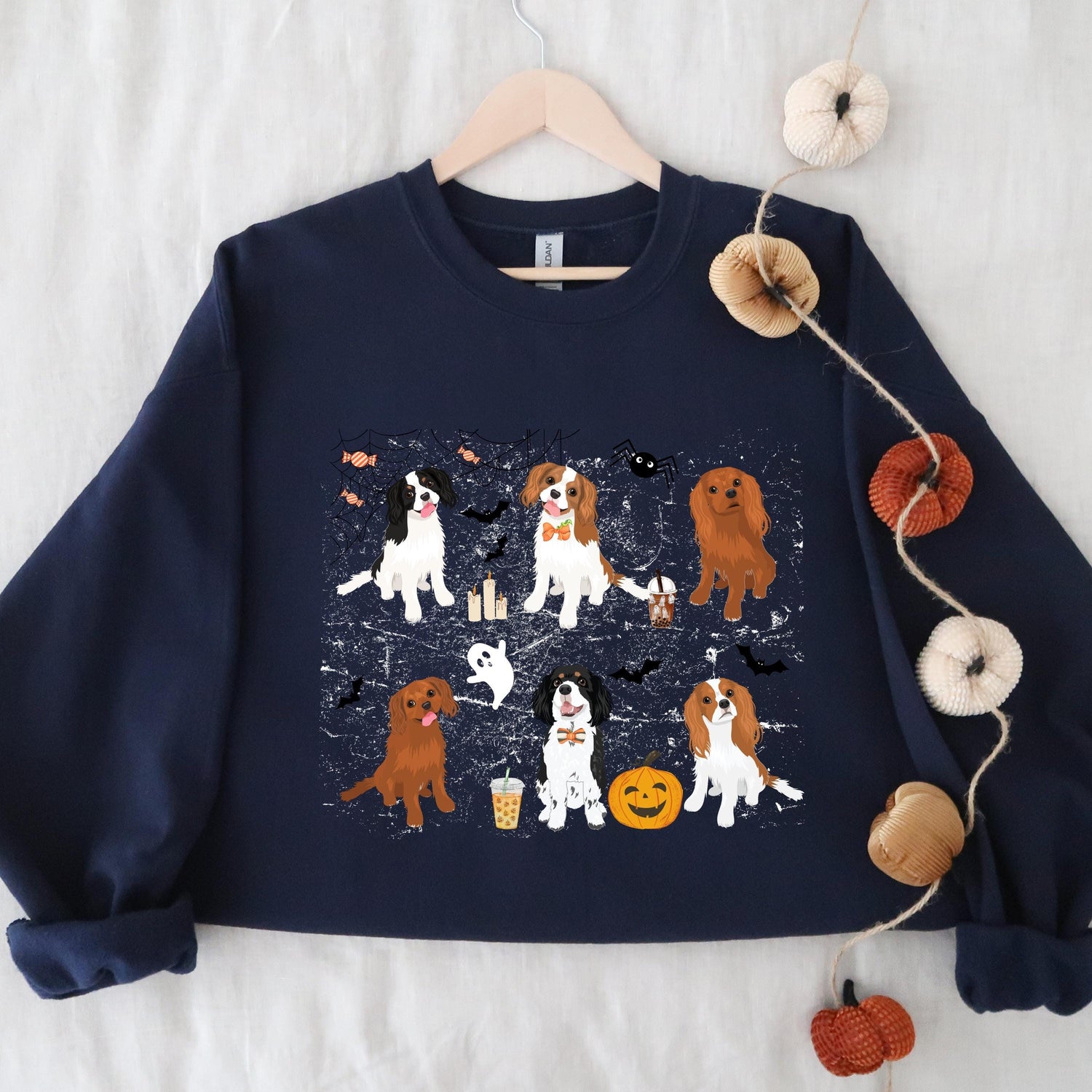 Spooky Halloween Cavalier Spaniel sweatshirt