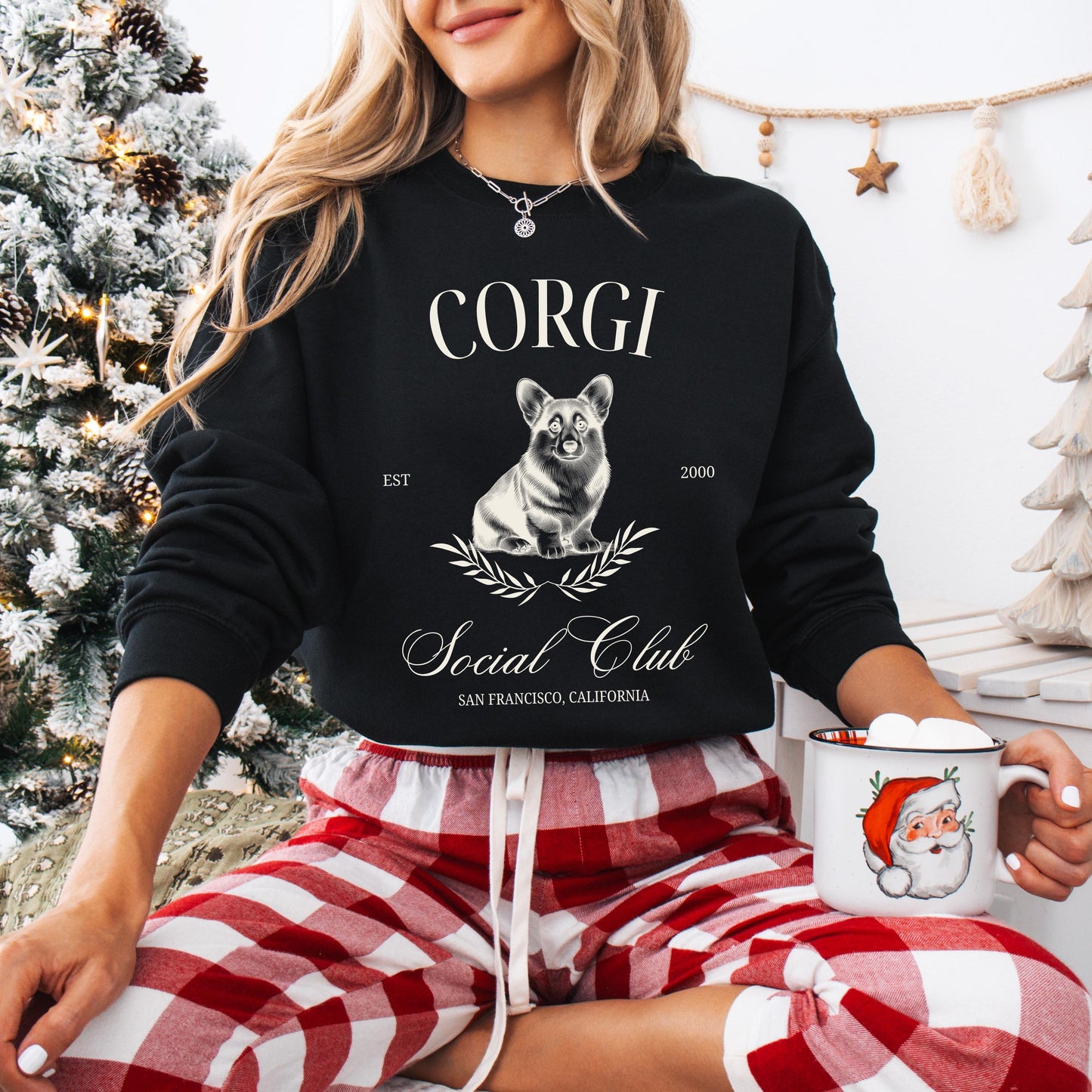 Corgi Social Club Sweatshirt, Corgi dog mom, Cardigan Welsh Corgi gift, Corgi shirt, Pembroke Welsh Corgi, Corgi Christmas Gift for wife