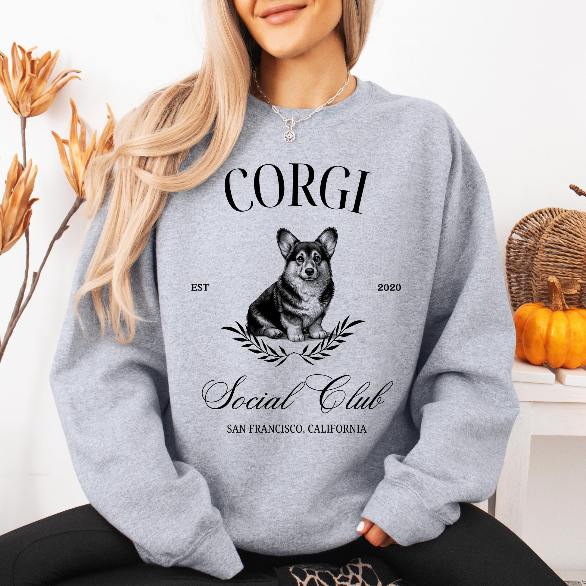 Corgi Social Club Sweatshirt, Corgi dog mom, Cardigan Welsh Corgi gift, Corgi shirt, Pembroke Welsh Corgi, Corgi Christmas Gift for wife
