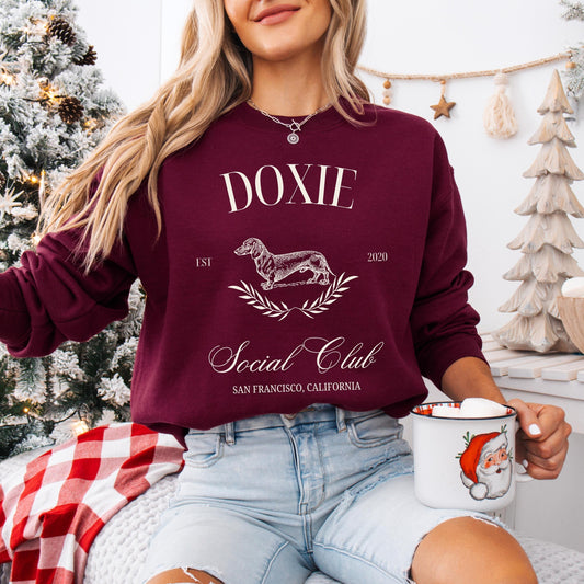Personalized Dachshund social club sweatshirt