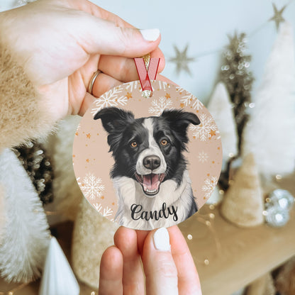 Christmas Border Collie ornament