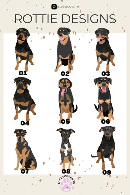 Rottweiler Kitchen Towel, Rottweiler gift, dog flour sack tea towel, rottie home decor, rottweiler mom, Christmas rottweiler dog towel
