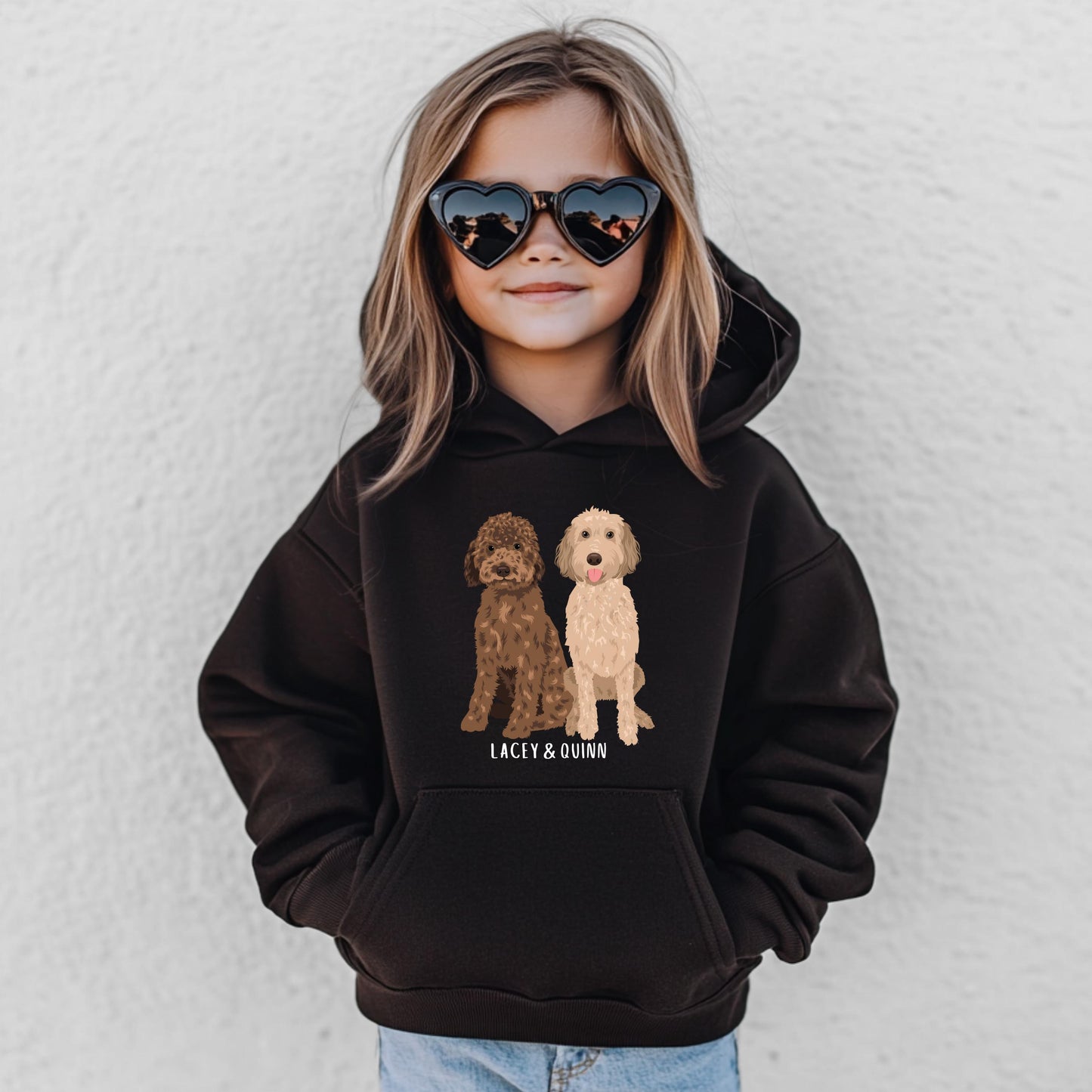 Youth Golden Doodle Hoodie, boy doodle gifts, goldendoodle puppy sweatshirt, doodle mom Christmas gift, girl doodle shirt, Halloween shirt