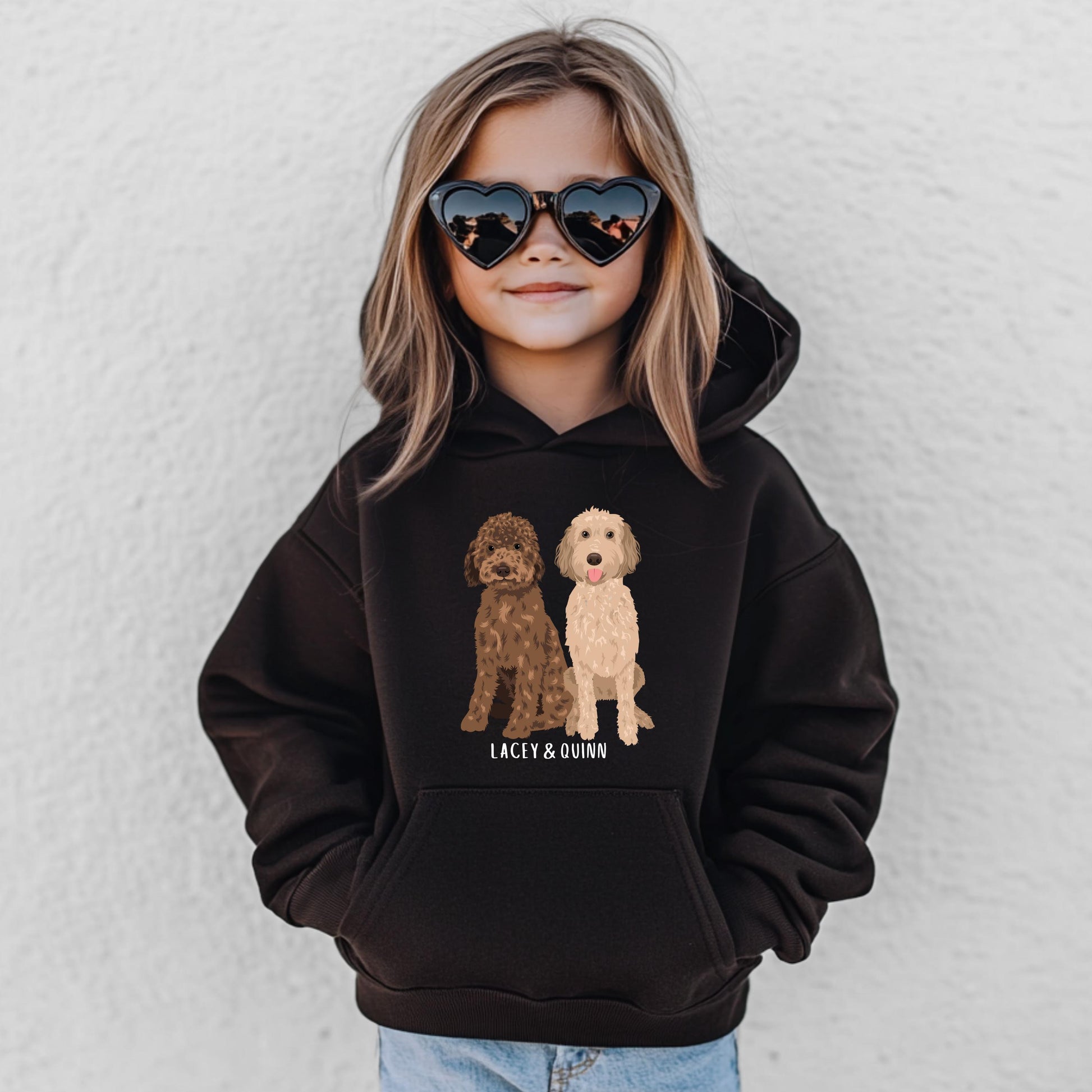 Youth Golden Doodle Hoodie, boy doodle gifts, goldendoodle puppy sweatshirt, doodle mom Christmas gift, girl doodle shirt, Halloween shirt