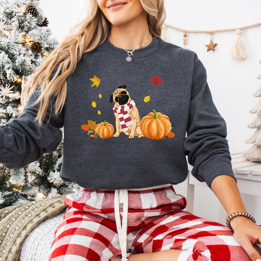 Pumpkin fall Pug shirt