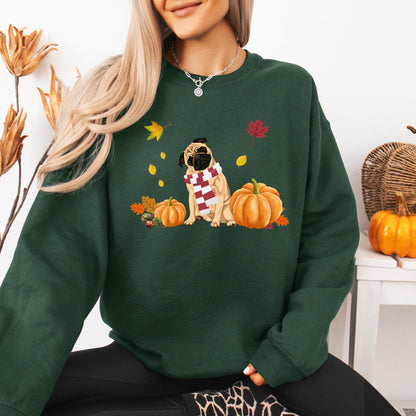 Pumpkin fall Pug Shirt, black pug sweatshirt, trick and treating sweater, wife Christmas gift, pug puppy sweater, pug lover gift, pug owner
