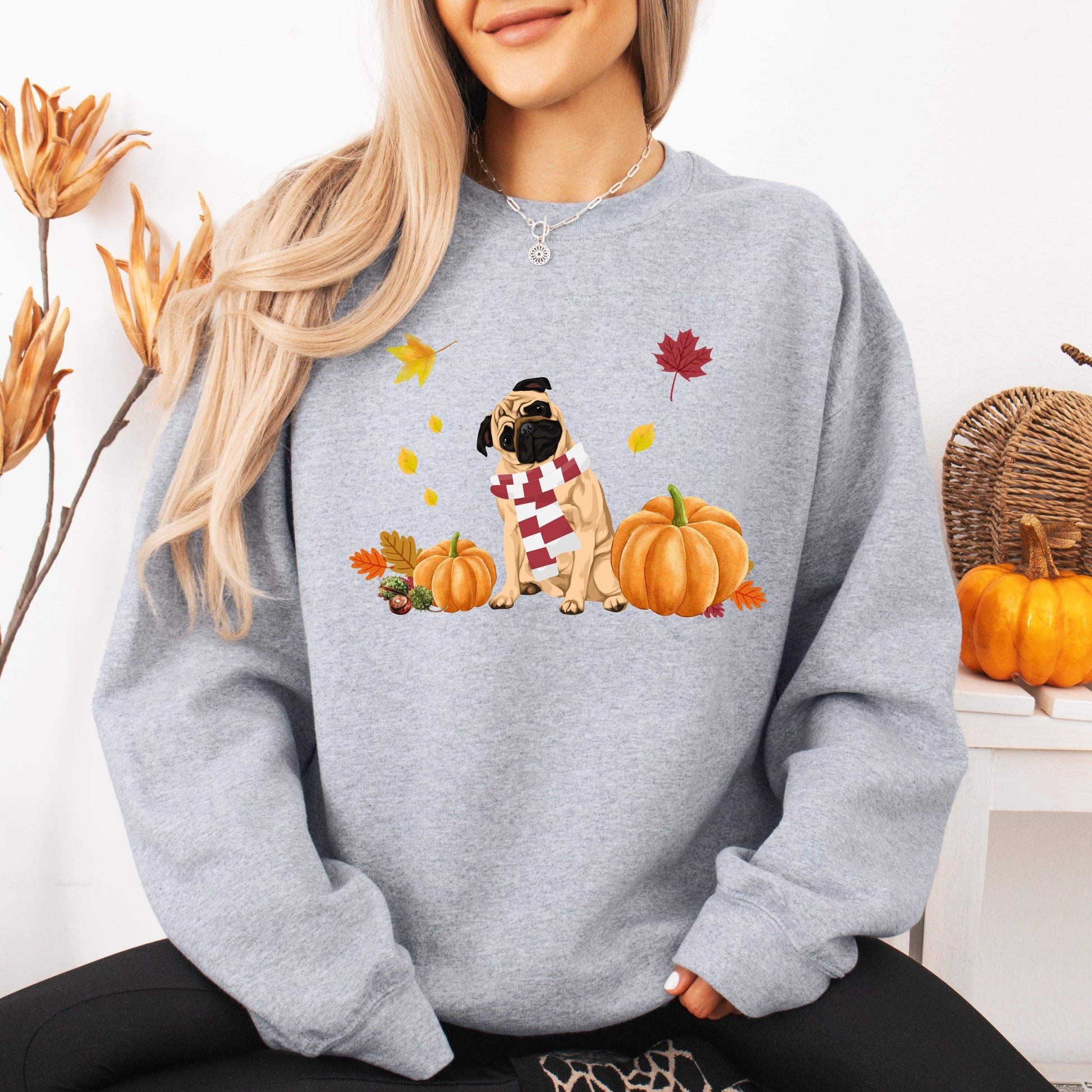 Pumpkin fall Pug Shirt, black pug sweatshirt, trick and treating sweater, wife Christmas gift, pug puppy sweater, pug lover gift, pug owner