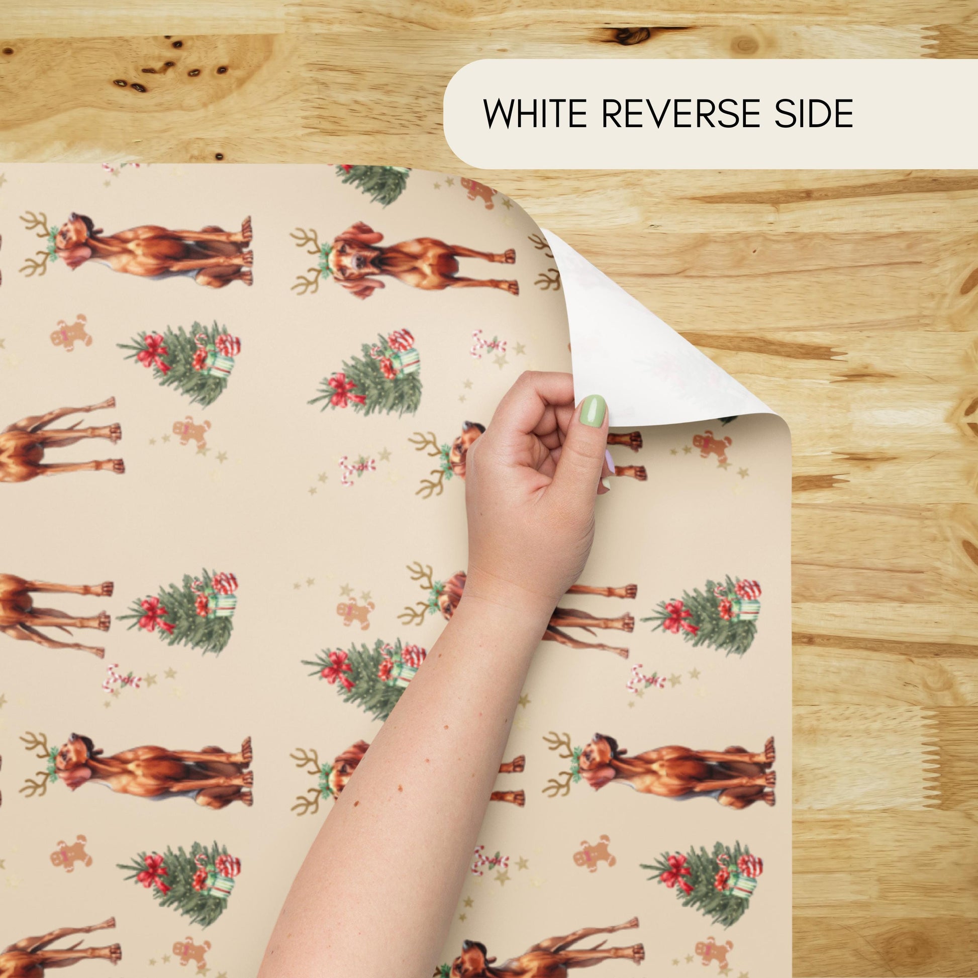 Christmas Vizsla Wrapping Paper Sheets, vizsla xmas gift, viszla gift, vizsla dog owner gift, stocking stuffer, xmas festive gift