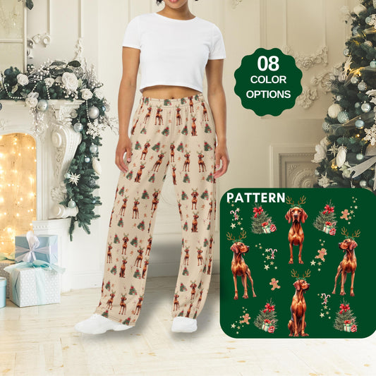 Christmas Vizsla pajama pants