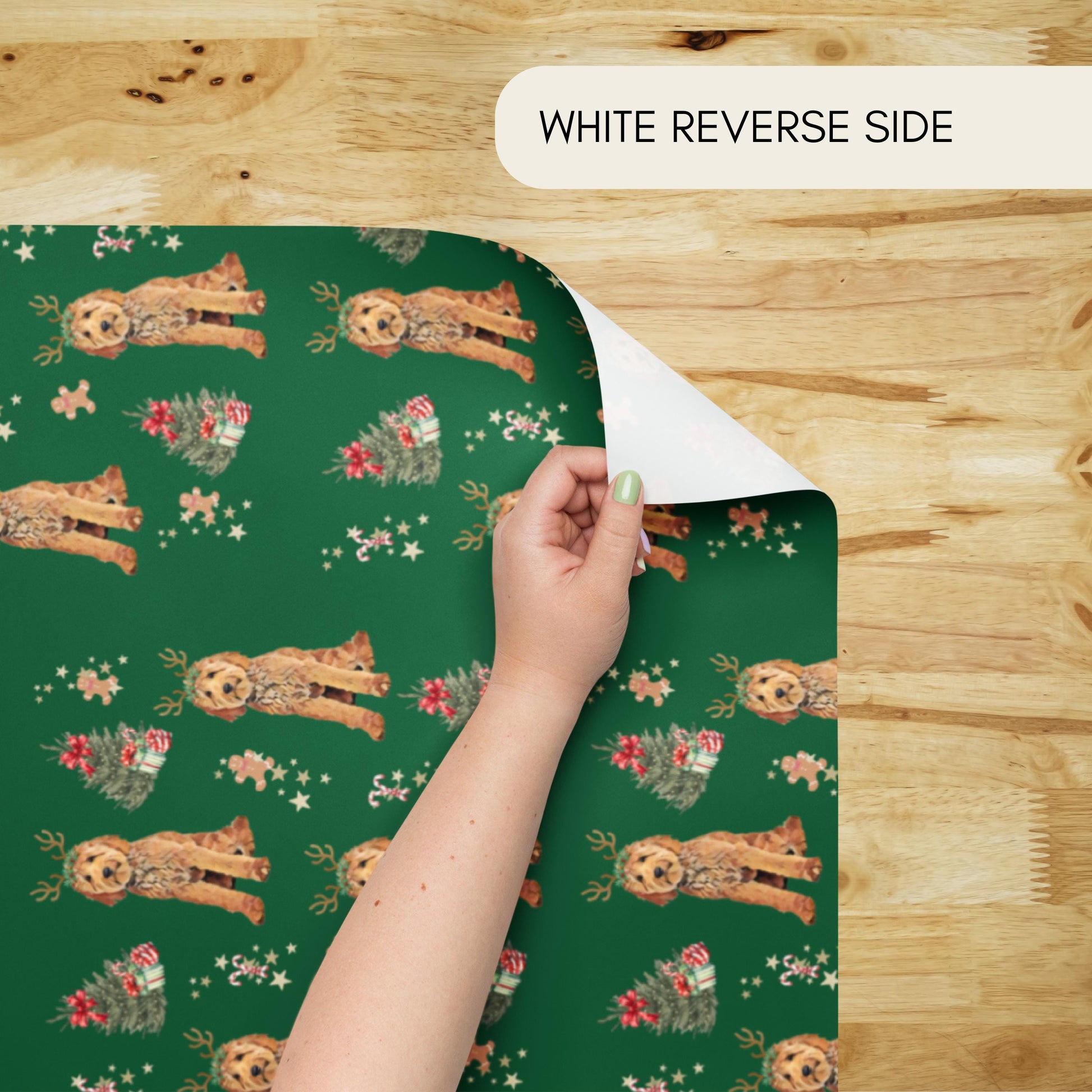 Christmas Goldendoodle Wrapping Paper Sheets, doodle xmas gift, dog owner gift, stocking stuffer, xmas festive gift