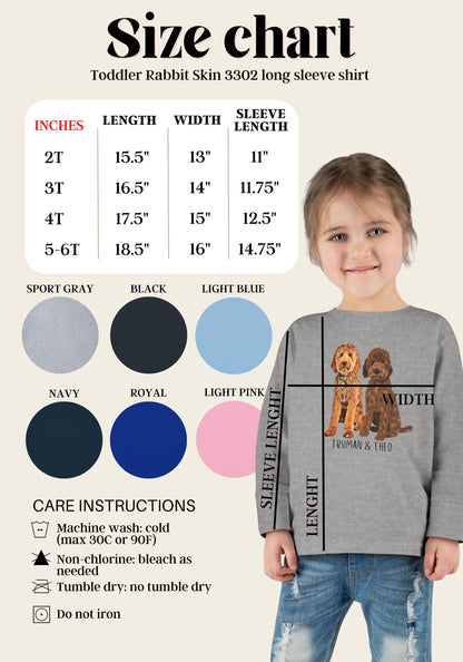 Toddler Goldendoodle Shirt With Long Sleeves, charming dog lover shirt, perfect gift for pet parents, animal lover shirt, doodle gifts