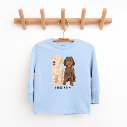 Toddler Goldendoodle Shirt With Long Sleeves, charming dog lover shirt, perfect gift for pet parents, animal lover shirt, doodle gifts