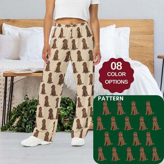 Chocolate Golden Doodle Pajama Pants for Women and Men, Dog Pants, Dog Pajama Pants, Pet Gifts, Cockapoo Pants, Choco Labradoodle Sweatpants