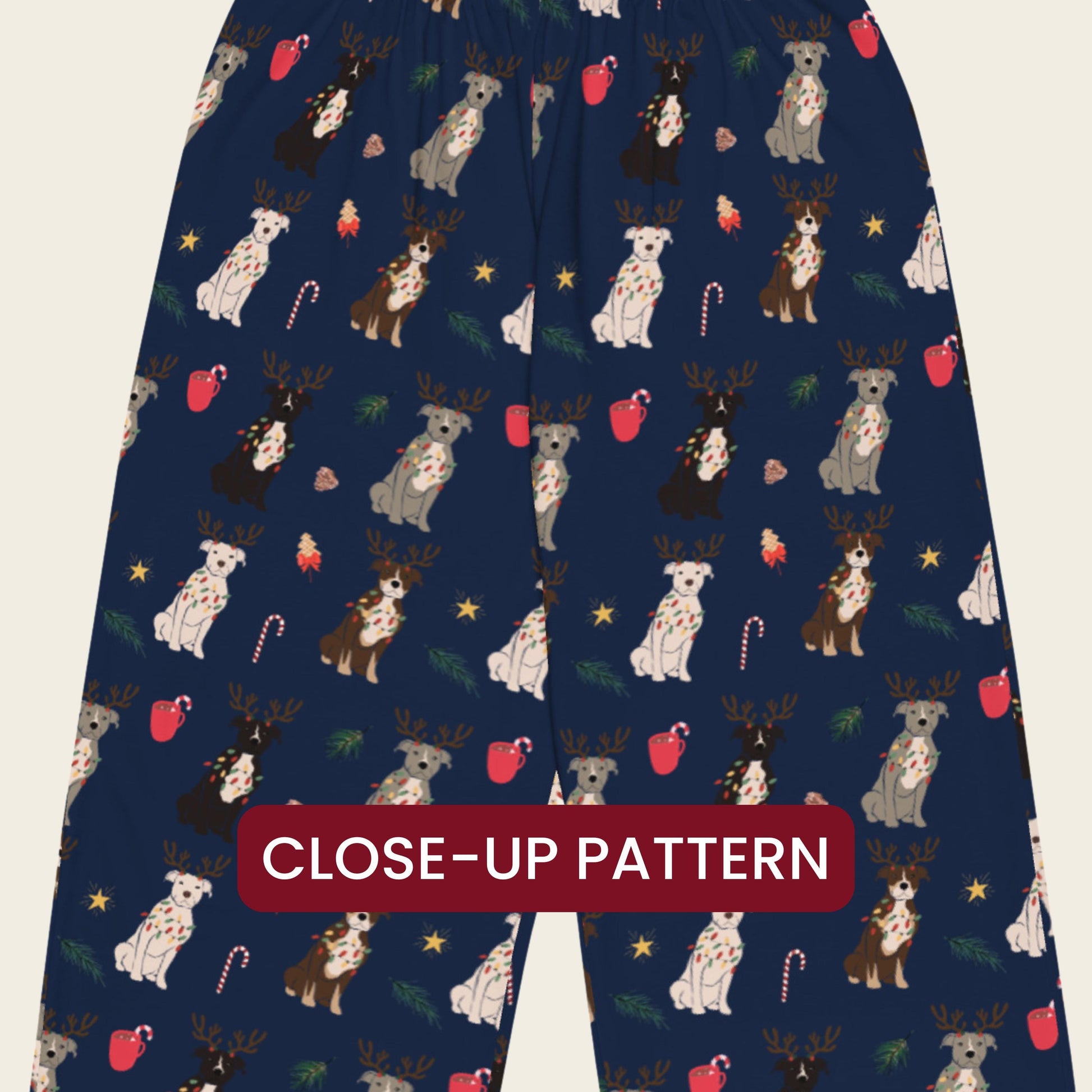 Christmas Pitbull Pajama Pants, Pitbull gifts, dog pajama pants, pitty gifts, young adult pants, wife birthday gift, fall lounge pants