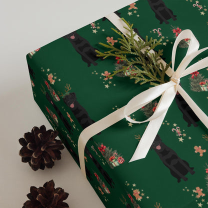 Christmas Black Labrador Wrapping Paper Sheets, labrador xmas gift, retriever gift, dog owner gift, stocking stuffer, xmas festive gift