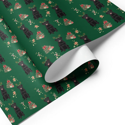 Christmas Black Labrador Wrapping Paper Sheets, labrador xmas gift, retriever gift, dog owner gift, stocking stuffer, xmas festive gift