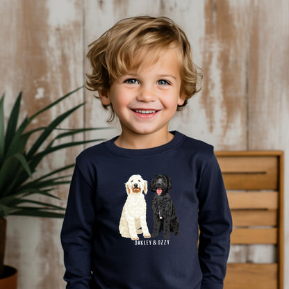Toddler Goldendoodle Shirt With Long Sleeves, charming dog lover shirt, perfect gift for pet parents, animal lover shirt, doodle gifts
