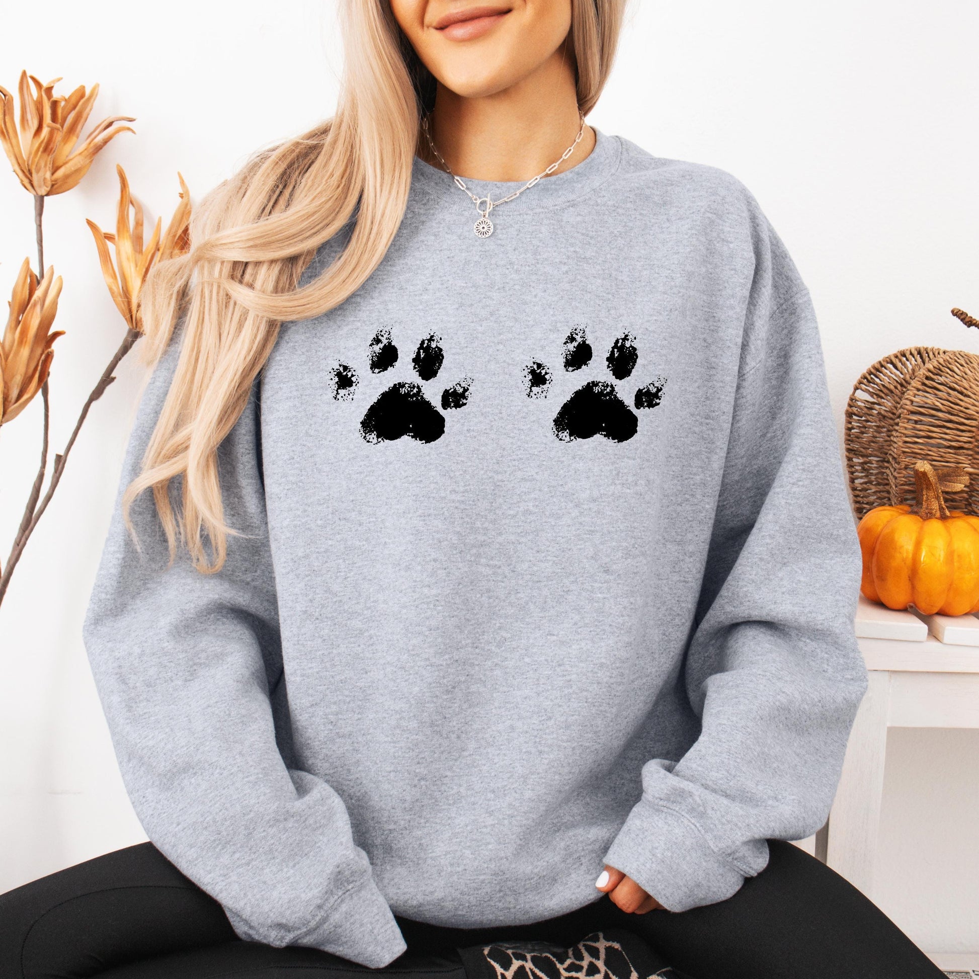 Retro Dog Paws Sweatshirt, dog owner shirt, dog lover sweater gift, dachshund shirt, corgi crewneck, pomeranian gift, sister birthday gift