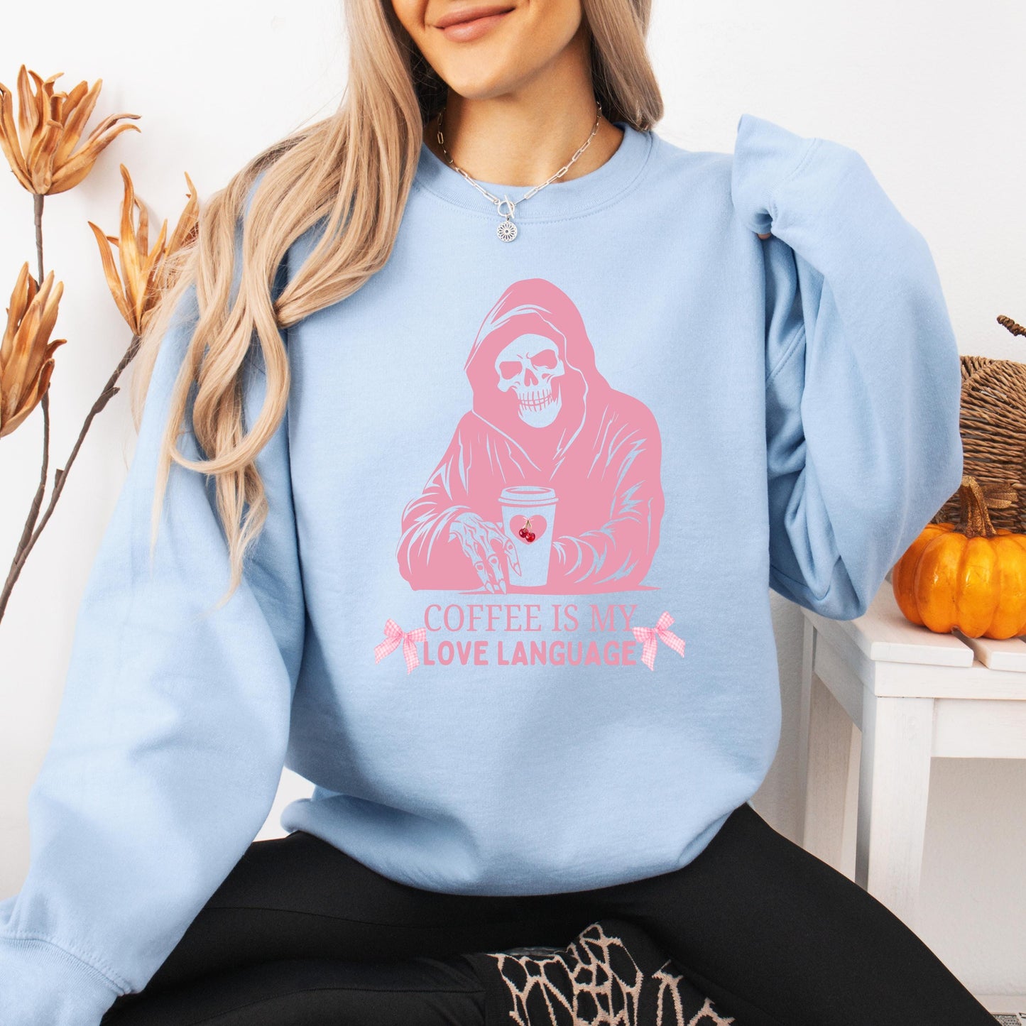 Coffee Is My Love Language Sweatshirt, y2k aesthetic, Valentines day gift for her, girlfriend birthday gift, wife new year gift, coffee mama