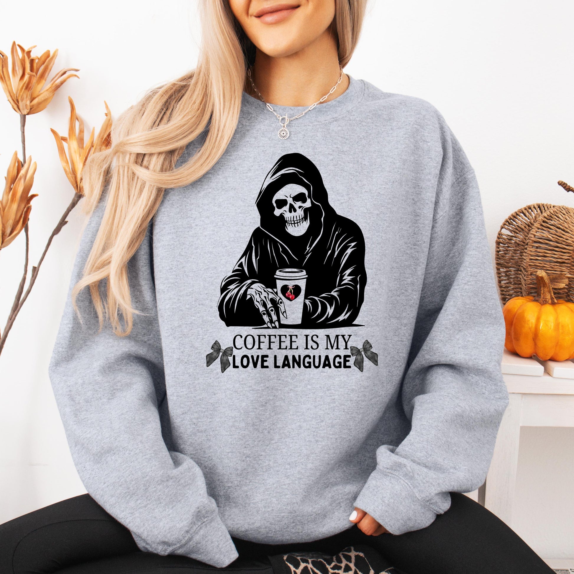 Coffee Is My Love Language Sweatshirt, y2k aesthetic, Valentines day gift for her, girlfriend birthday gift, wife new year gift, coffee mama