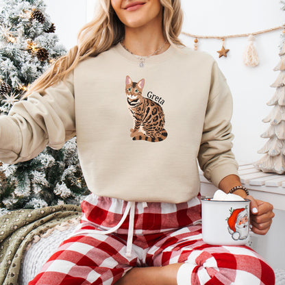 Bengal cat sweatshirt