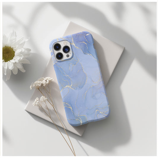 Blue gold dream phone case for iPhone, for Samsung Galaxy, for Google Pixel phone models