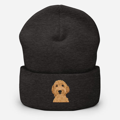 Embroidered standard Goldendoodle beanie - gift for her