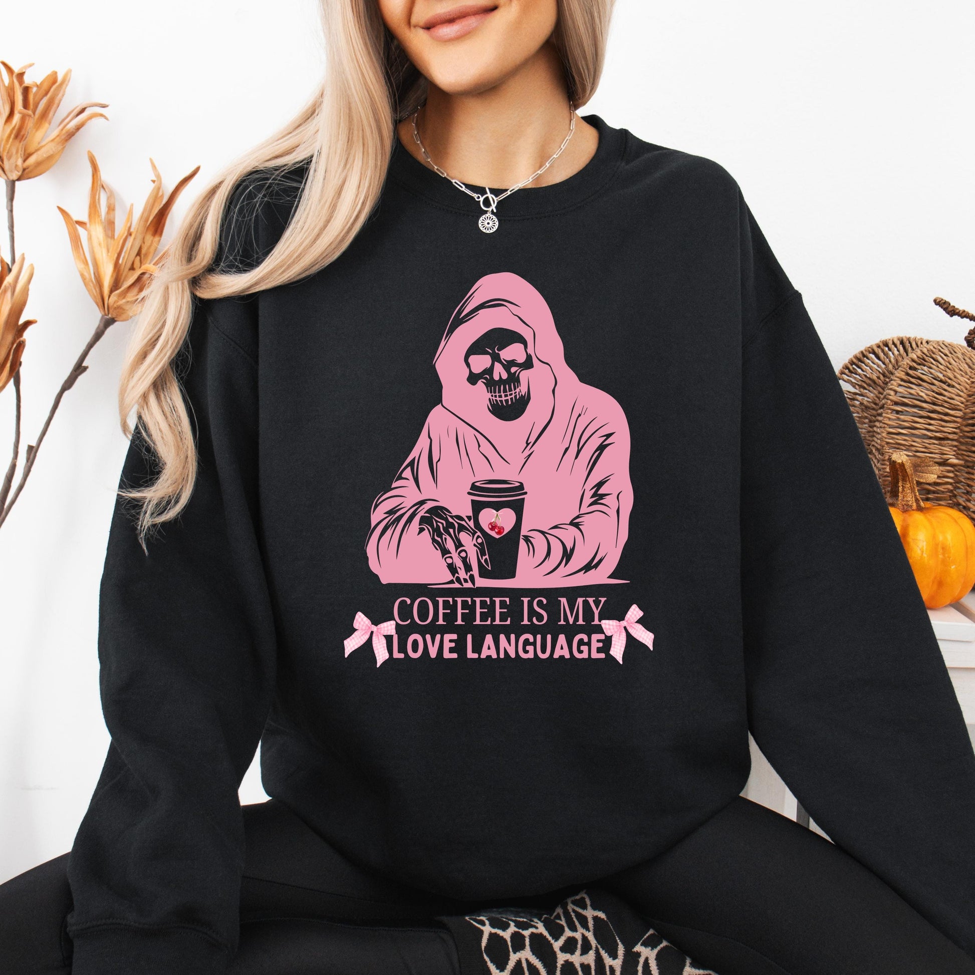 Coffee Is My Love Language Sweatshirt, y2k aesthetic, Valentines day gift for her, girlfriend birthday gift, wife new year gift, coffee mama
