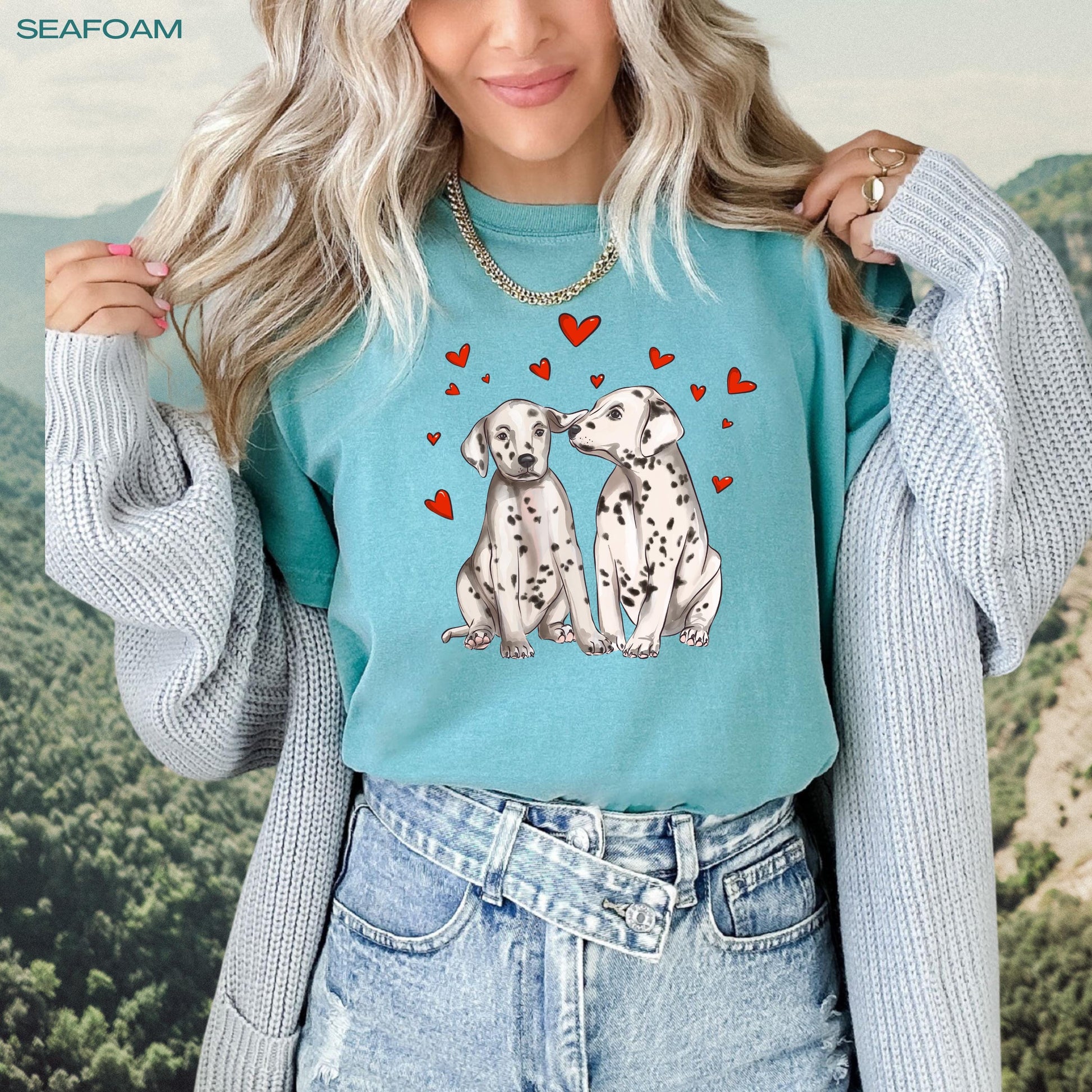 Dalmatian Valentines Day Shirt, dalmatian gifts, dalmatian puppy dog tee, vday girlfriend gift for her, friend birthday gift, dalmatian mom