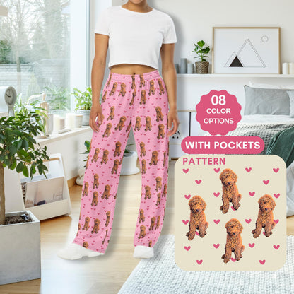 Hearts red Goldendoodle pajama pants