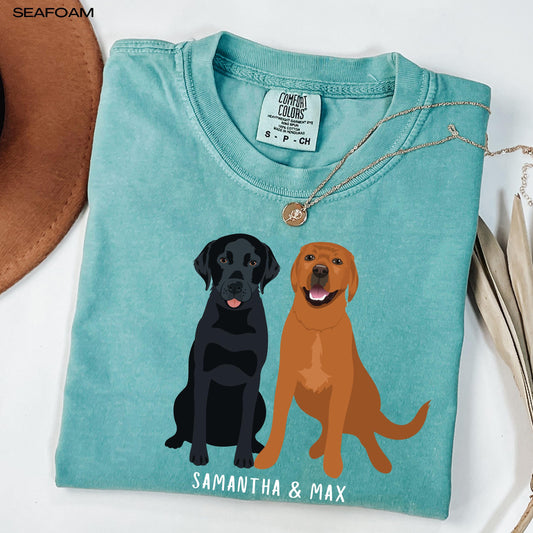 Personalized labrador retriever comfort colors t-shirt