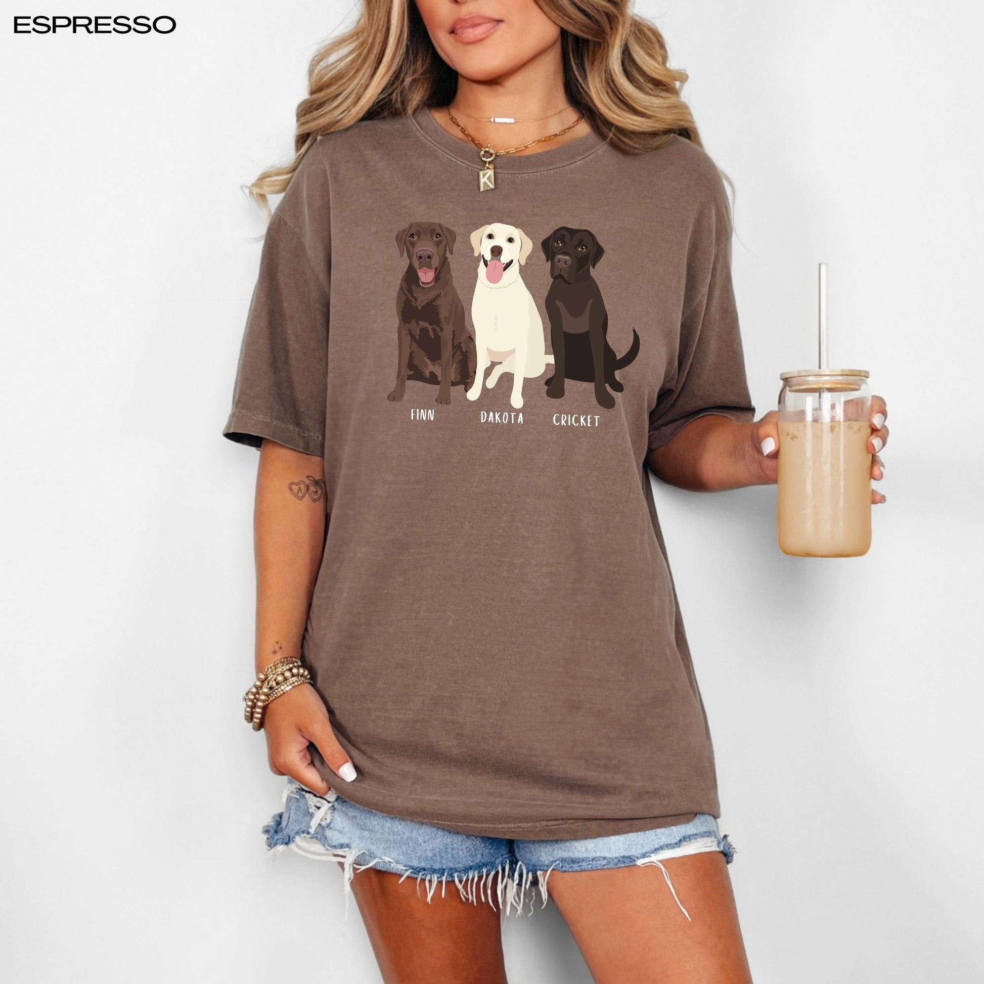 Personalized Labrador Retriever Shirt, Christmas Labrador gift, lab shirt, dog sweater, dog mom gift for her, girlfriend pet mom t-shirt