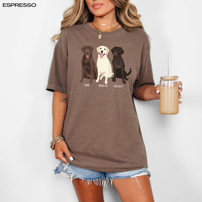 Personalized Labrador Retriever Shirt, Christmas Labrador gift, lab shirt, dog sweater, dog mom gift for her, girlfriend pet mom t-shirt