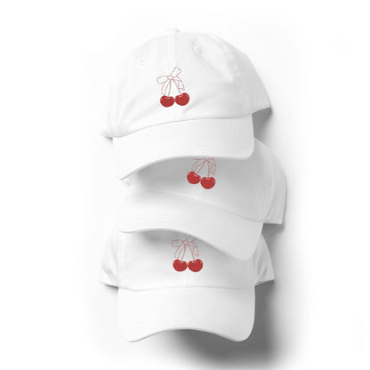 Embroidered Coquette Cherry Hat