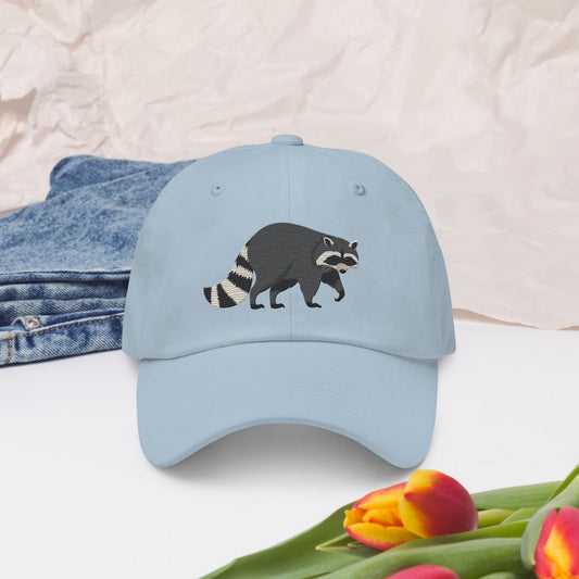 Embroidered raccoon hat