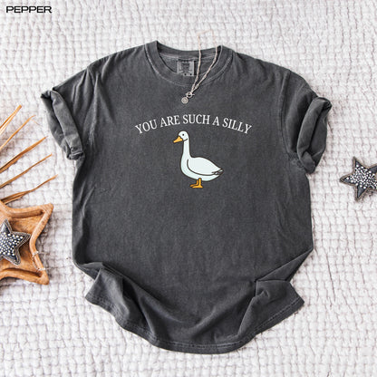 You Are Such A Silly Goose Shirt, comfort colors tee, y2k aesthetic girlie tshirt, college girl gift, funny girlfriend Valentines day gift