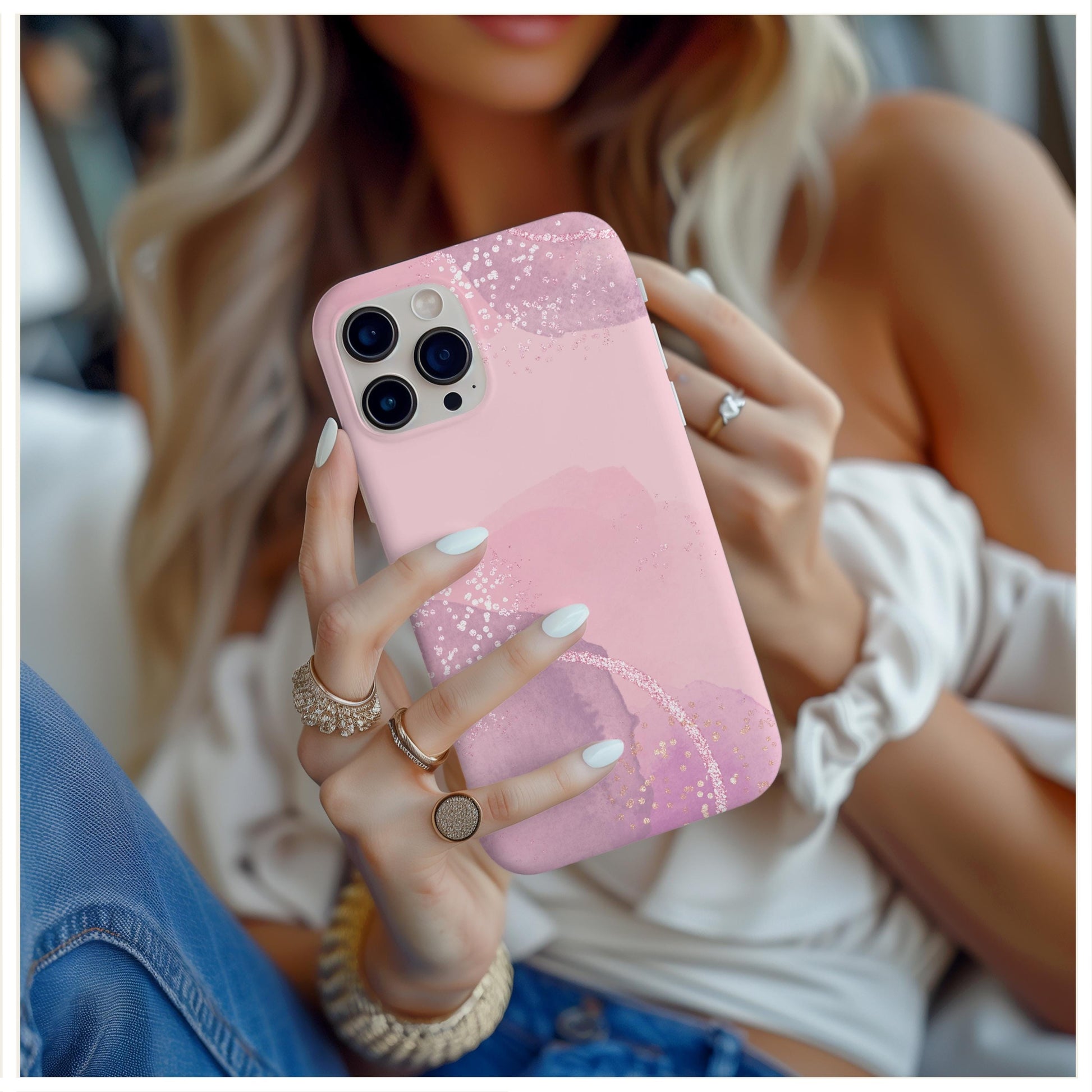 Pink Dreams Phone Case, for iPhone, Android, Google Pixel, valentines day gift, college girlie phone cover, gift for her, sophisticated gift