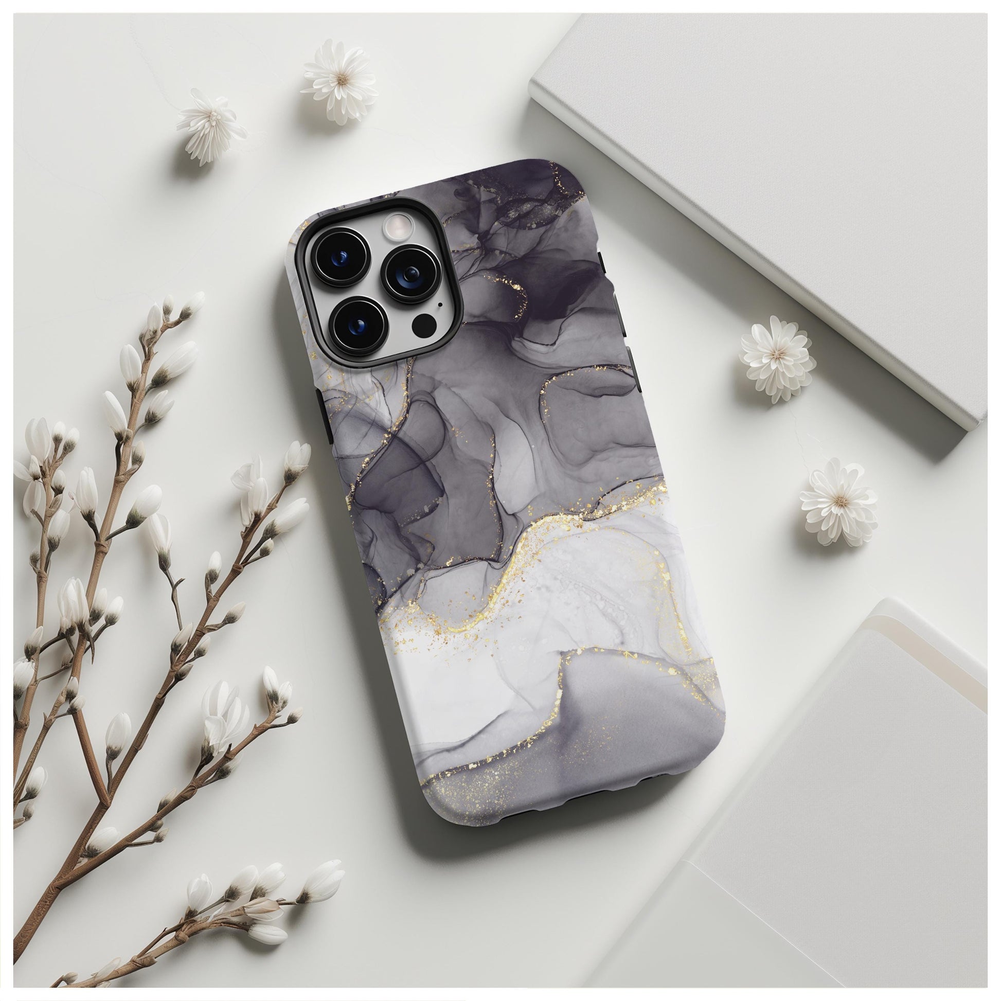 Sophisticated Black phone case for iPhone, for Samsung, for Google Pixel