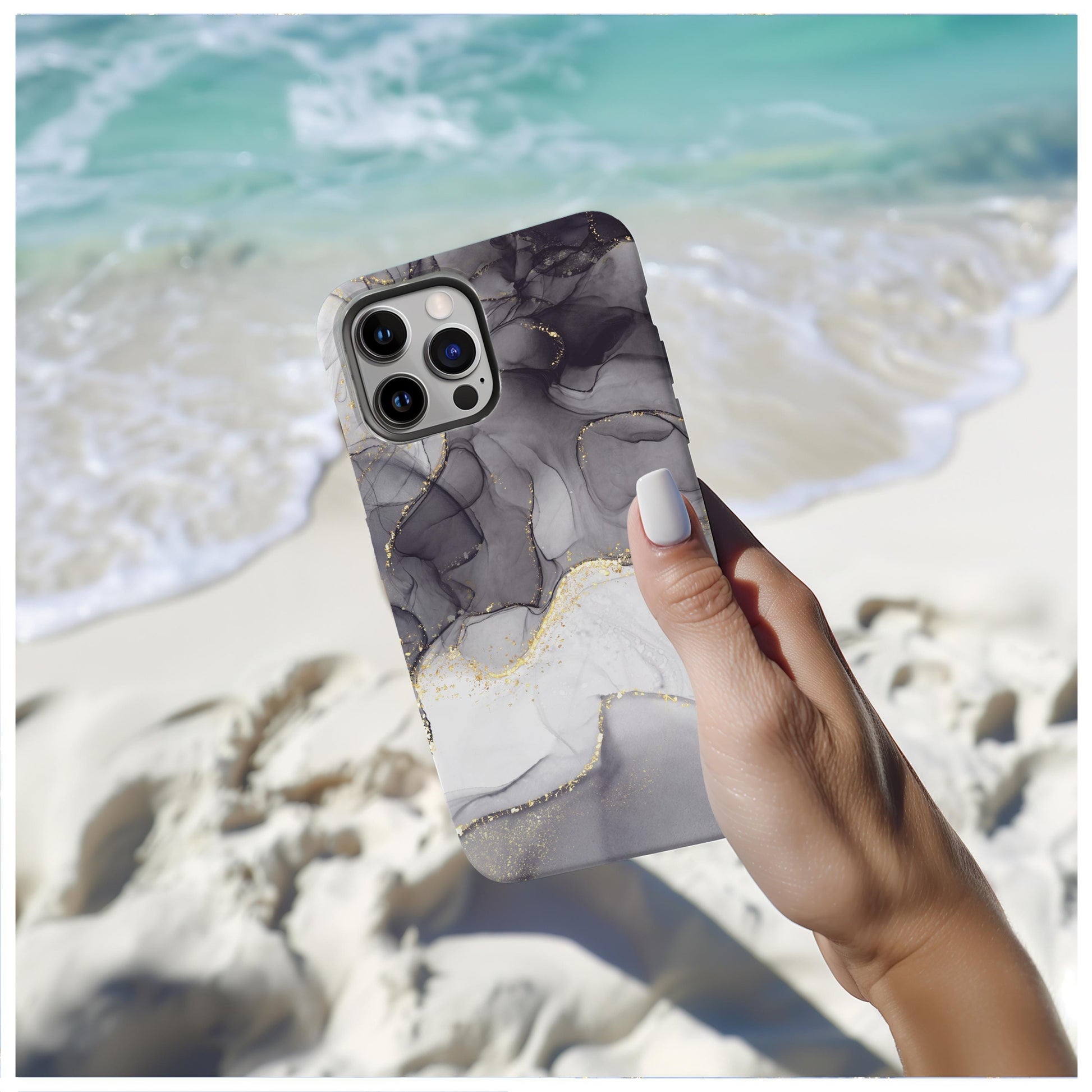 Sophisticated Black Phone Case for iPhone, for Samsung, for Google Pixel, girlie gift for her, girlfriend Valentine, wife birthday gift