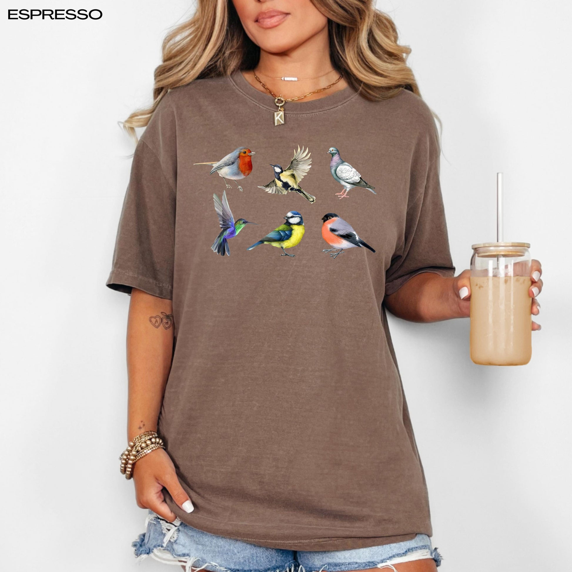 Cottagecore Bird t-shirt, bird lover shirt, nature lover gift, sparrow shirt, gift for her, birdwatcher gift, y2k girlie aesthetic trends